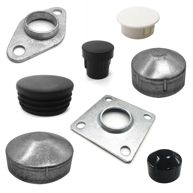Round Fencing Flanges & Caps