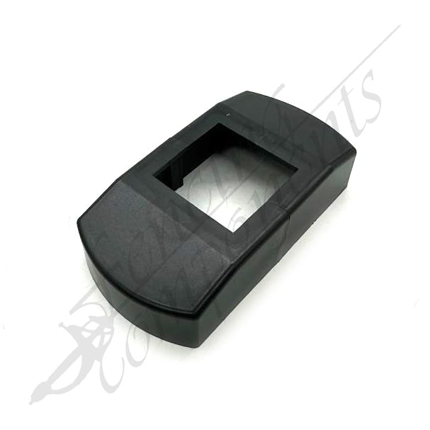 2 Piece Rectangular Adjustable Plastic Post Base Hole Cover for 40x40mm 50x50mm (Black)