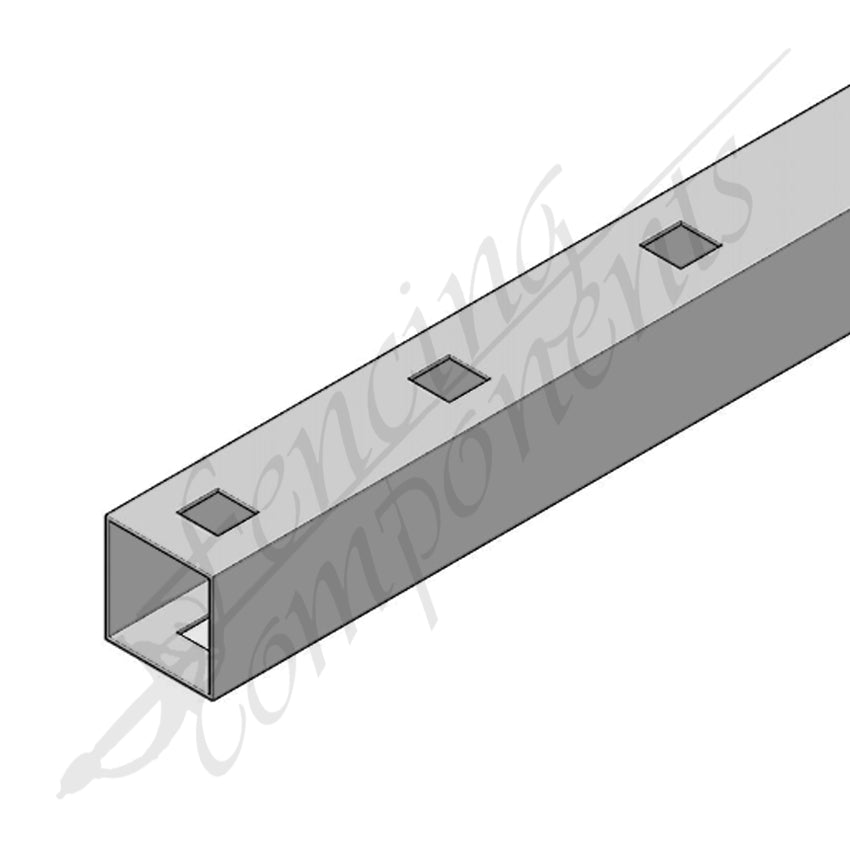 65x65mm Gal Punched Rail - 2mm (25SQ)