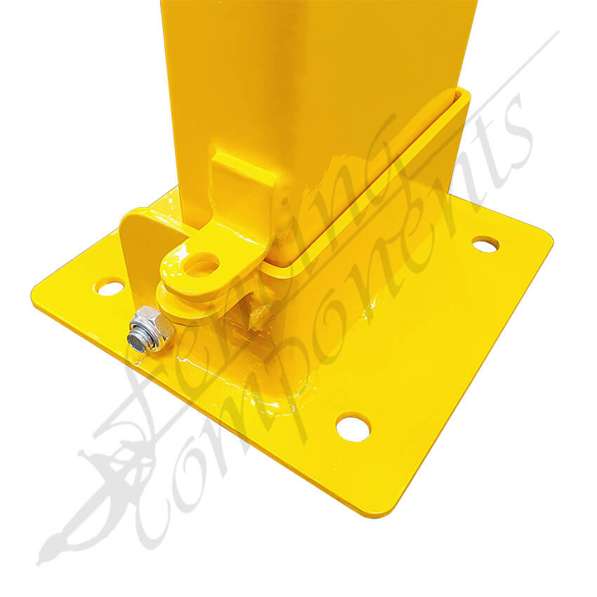 Collapsible Parking Protector Bollard (Yellow) - Pad Lock