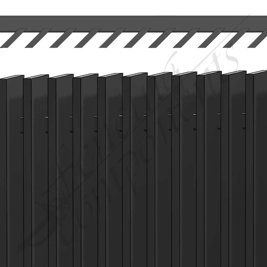 Aluminium 45° Angled Blade Designer Panel (Upgraded Design)