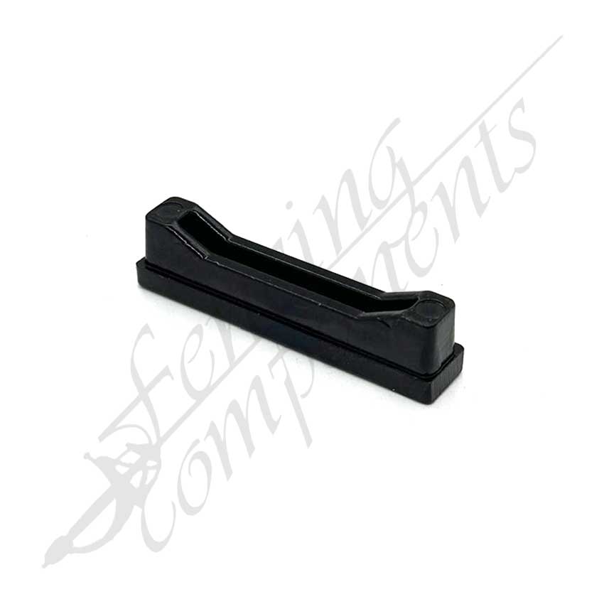 50x10mm Aluminium Rectangle Slat Cap - Satin Black