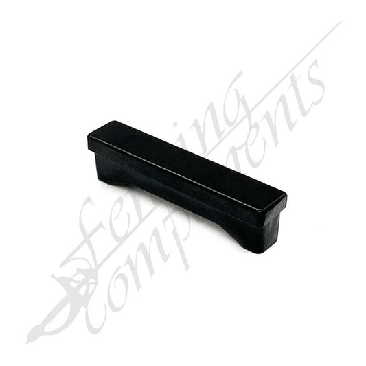 50x10mm Aluminium Rectangle Slat Cap - Satin Black