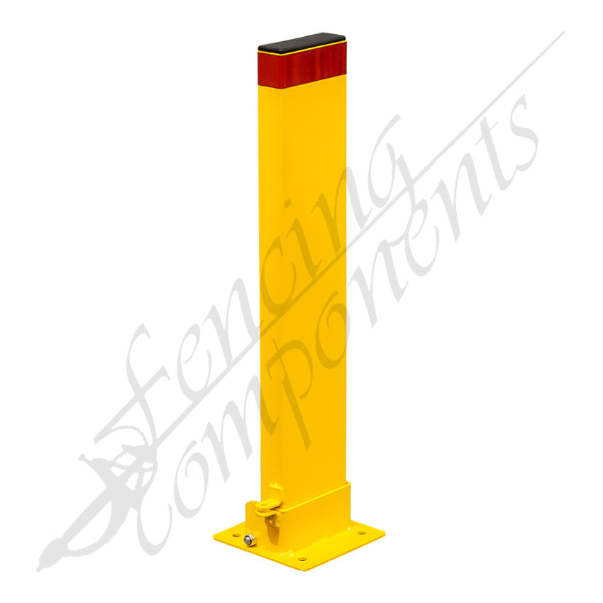 Collapsible Parking Protector Bollard (Yellow) - Pad Lock