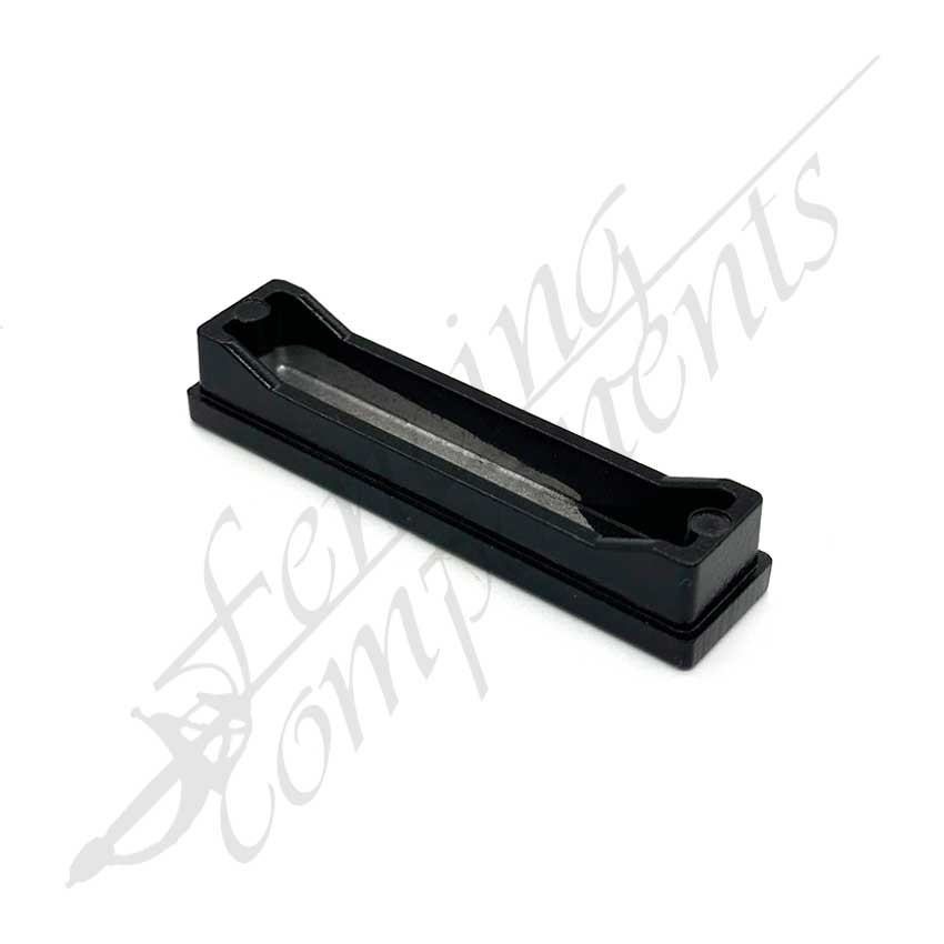 65x16mm Aluminium Rectangle Slat Cap - Satin Black