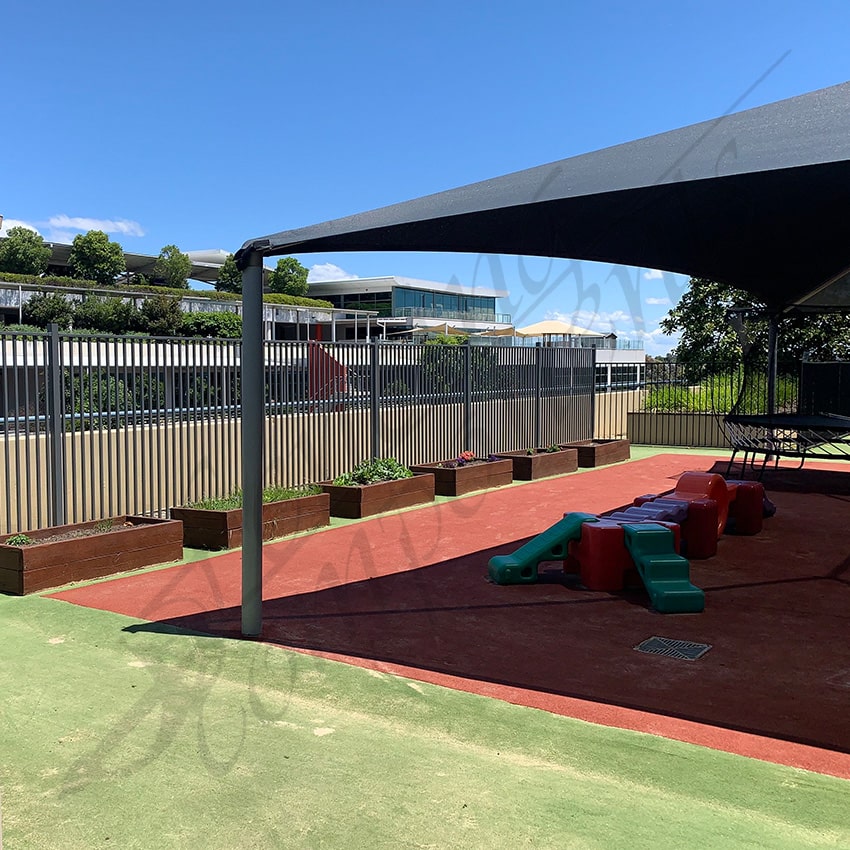 ChildCareChoice® Child Safe Protection Security Fencing Panel - 2.4mW x 1.8mH (Monument) (75mm Gap, 50x25 Rail, 25x25 Vertical)