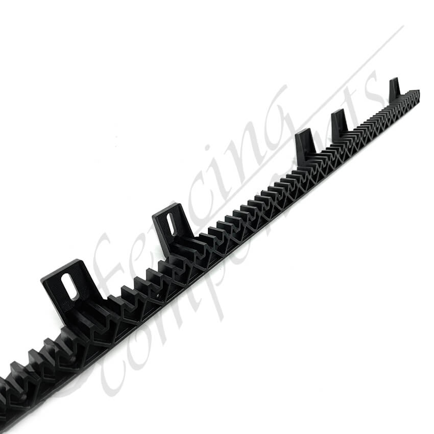 Gear Rack - 1 Metre 6 Bracket, Nylon (with Metal Core)