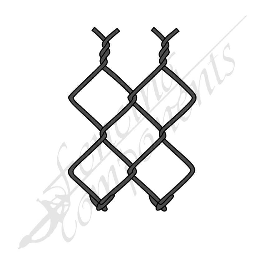 Chainwire Mesh - 50mm Diamond x 2.5mm (Black PVC)