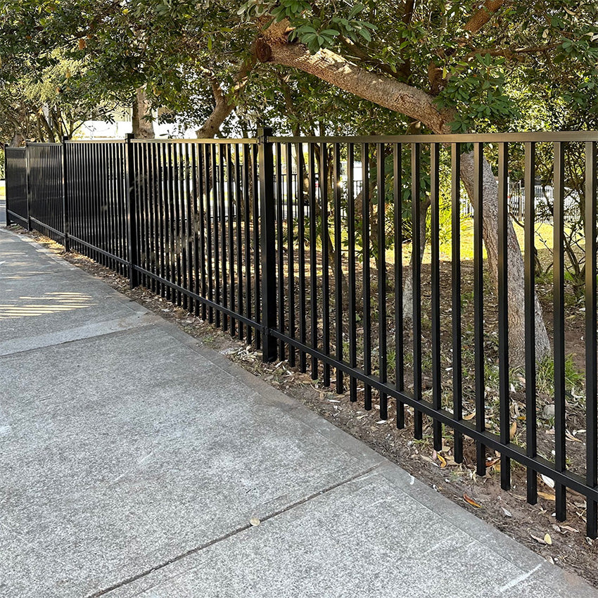 Steel Security Flat Top Pedestrian Panel (Gap 90, CC115) DET SCHOOL SPEC - Zinc Primer HD - Satin Black