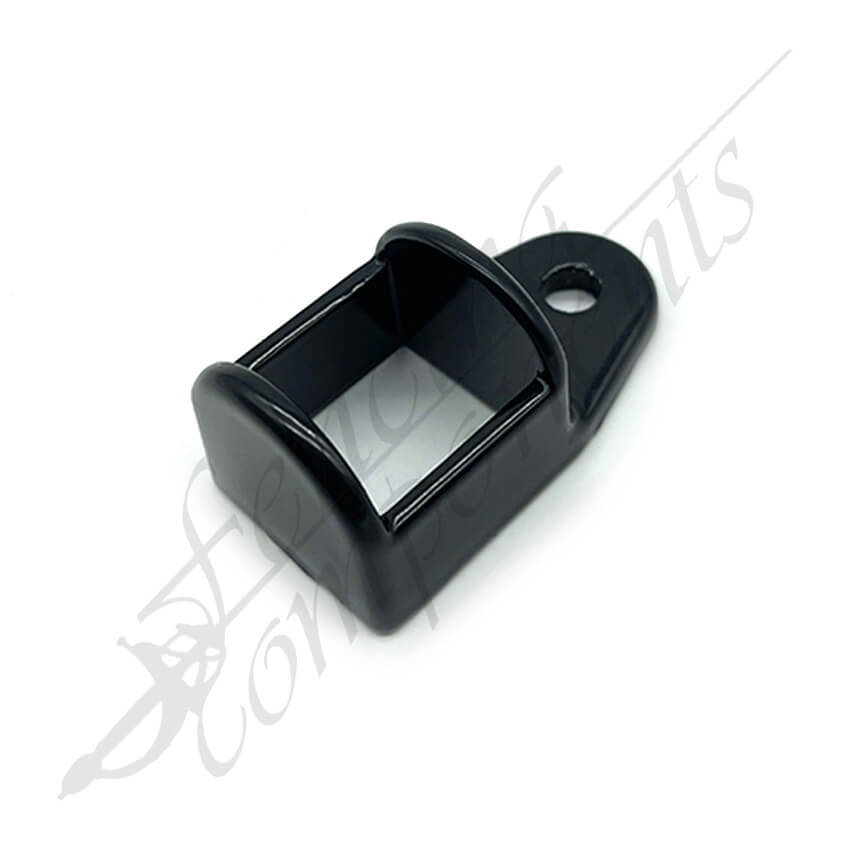 25x25mm Aluminium Single Lug Fence Bracket - Black