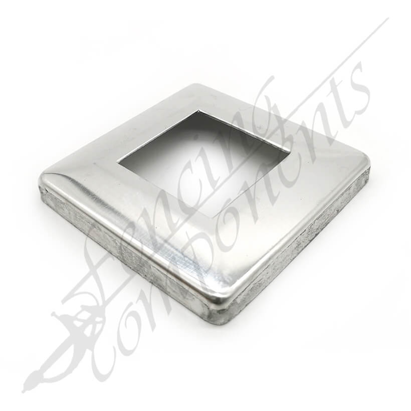 Post Base Cover 50x50mm Raised Aluminium