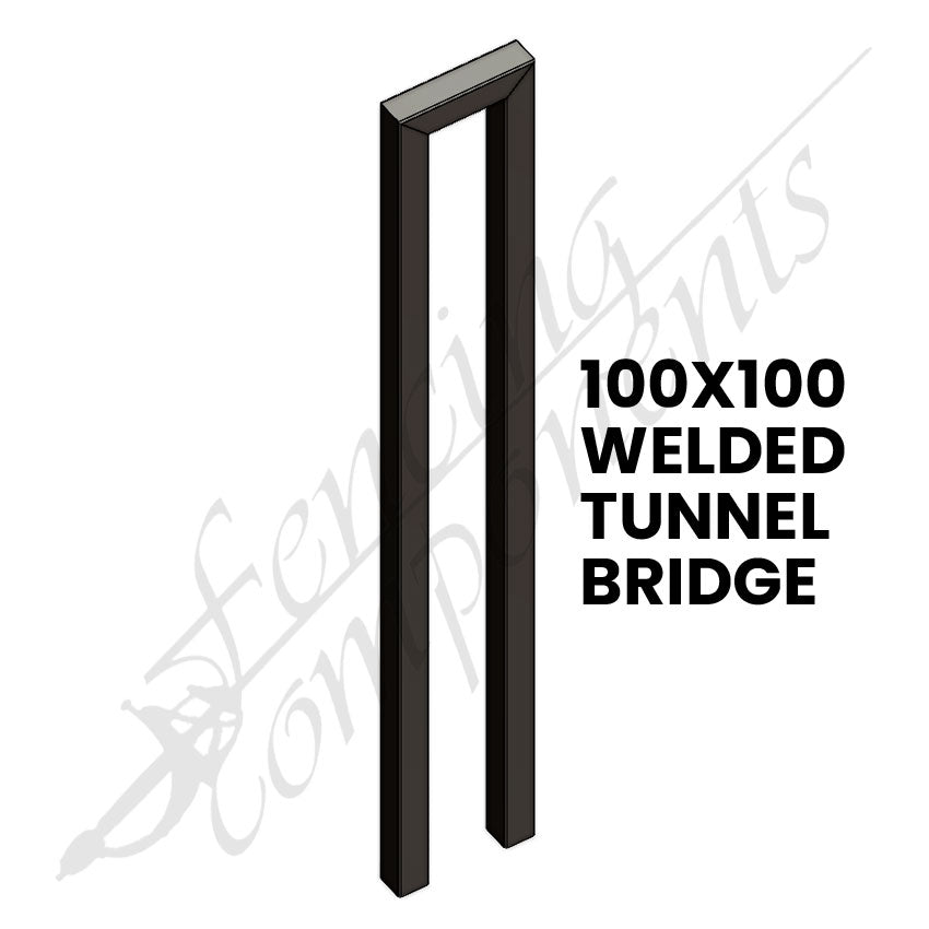 100x100mm Welded Tunnel Post for Sliding Gates (3000mm Long)