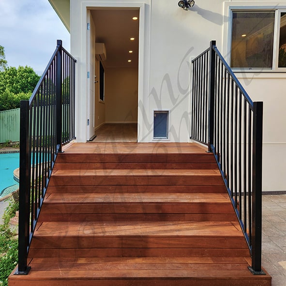 StairFlex© Steel Fence Panel - Satin Black
