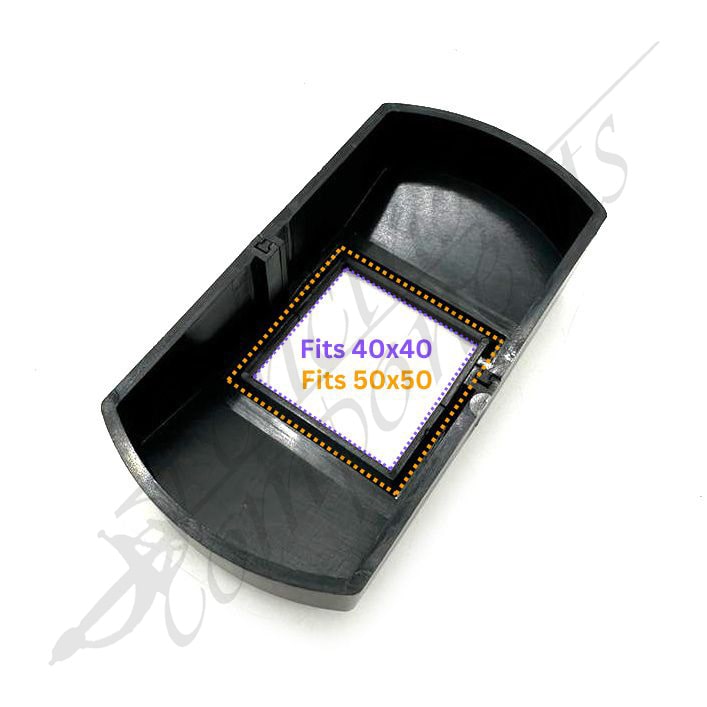 2 Piece Rectangular Adjustable Plastic Post Base Hole Cover for 40x40mm 50x50mm (Black)