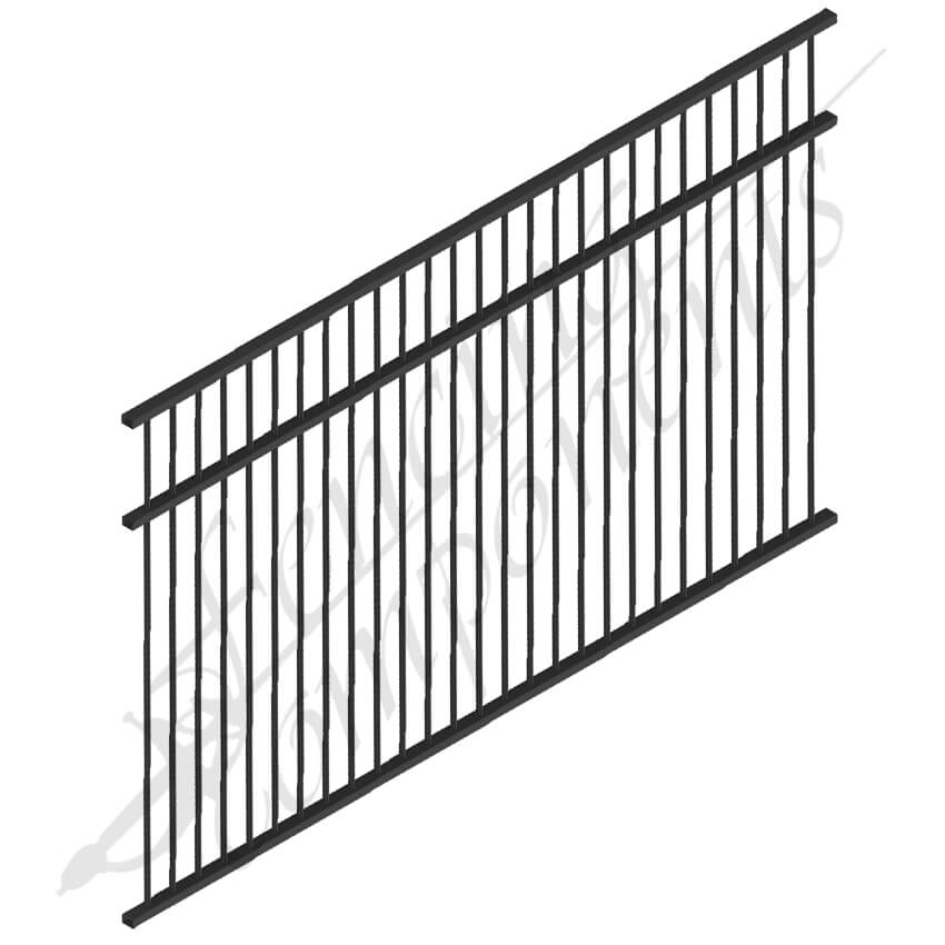 Aluminium Flat Top Panel - Pool Certified - 1500H x 2400W (Satin Black)