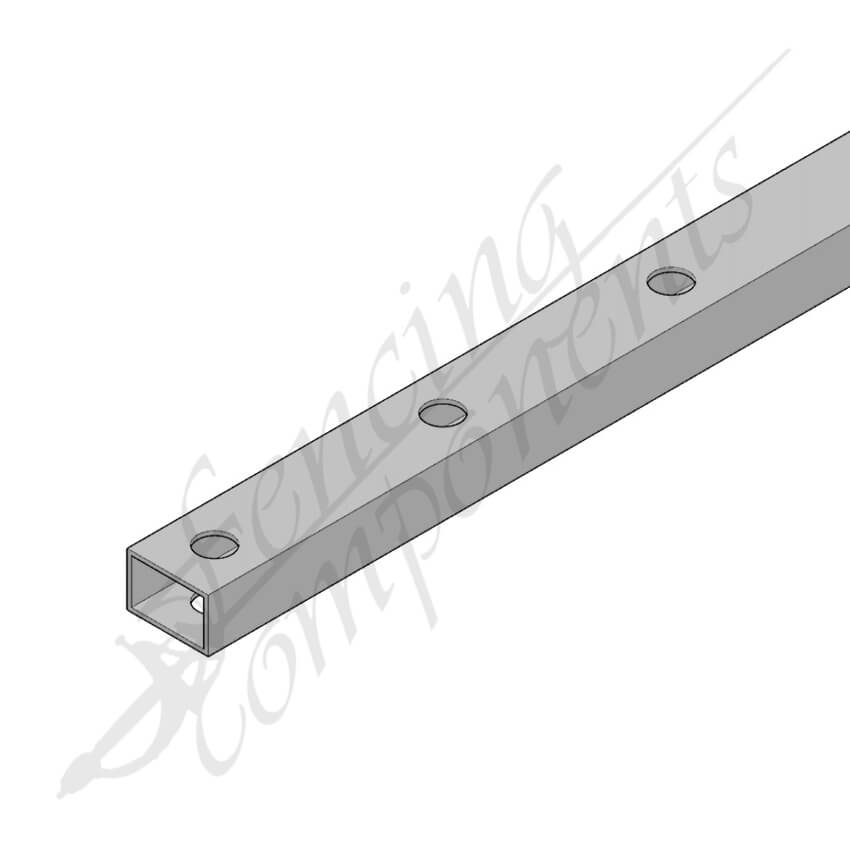 38x25mm Gal Punched Rail - 1.6mm (16OD - 96mm Centres)