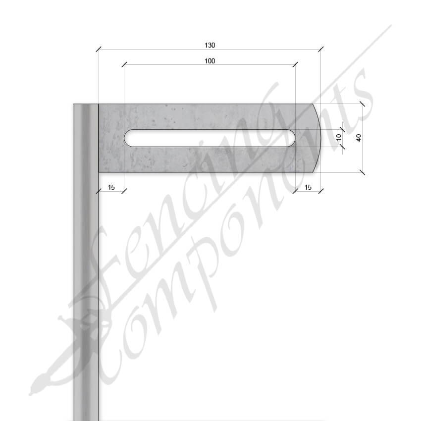 Drop Bolt Flag Pin Long HDG - 16mm dia.
