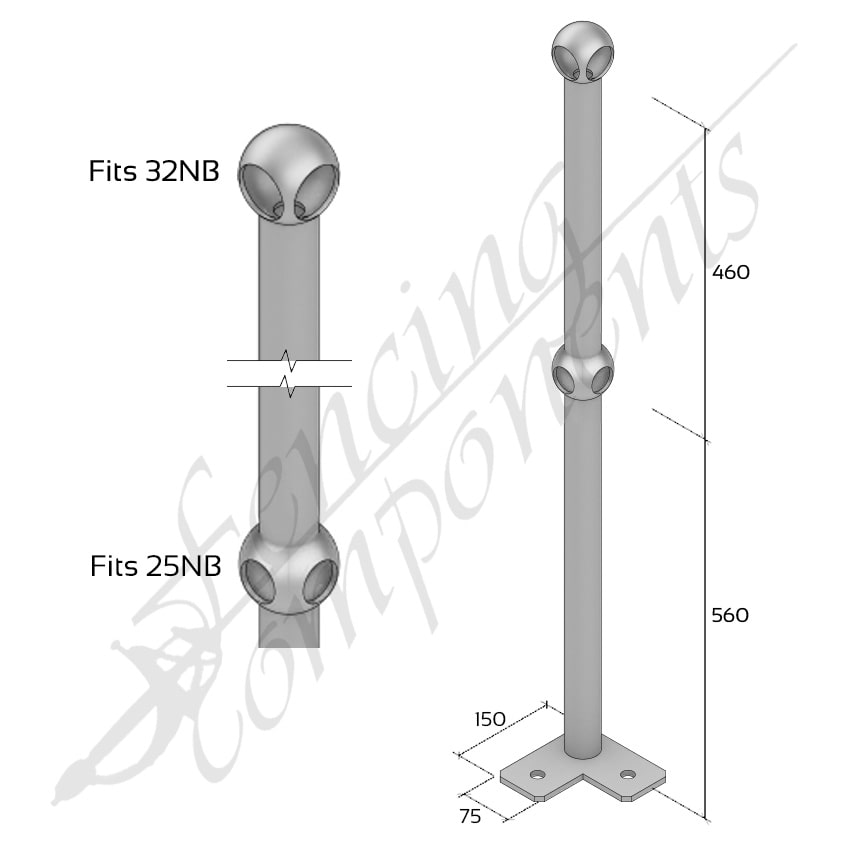 Stanchion - Top Mounted