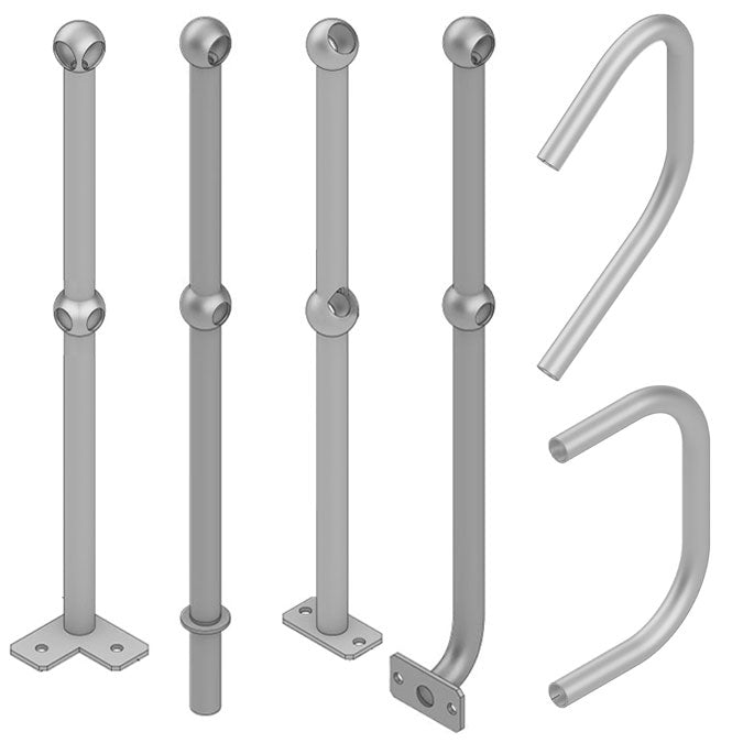 Modular Ball Fence Handrail System - Stanchions
