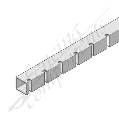 Aluminium Punched - 50x10mm Slotted Blade (50mm Gap)