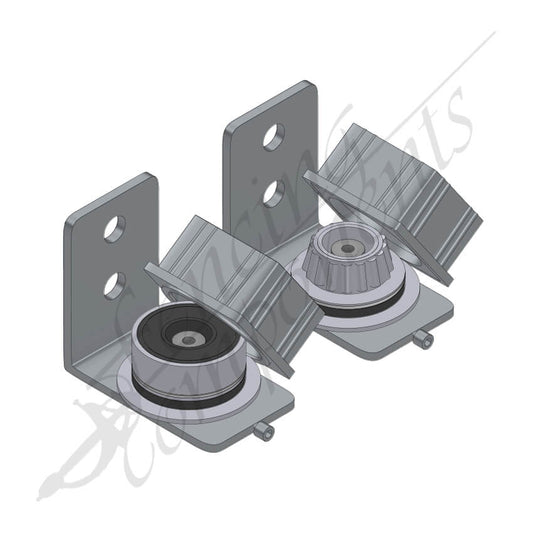 Ball Bearing Swing Gate Punch In Hinges for SHS Square - Aluminium [PAIR]