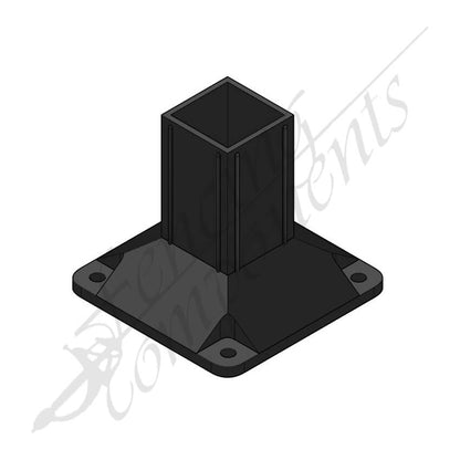 Internal Post Bracket Base 50x50mm Aluminium