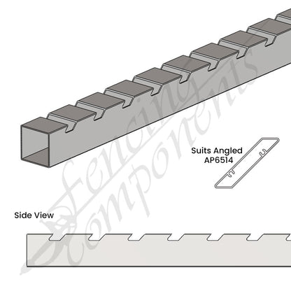 Aluminium Punched - 65x14mm Slotted Angled Blade (50mm Gap)