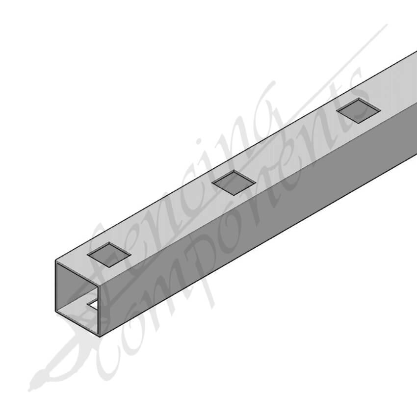 50x50mm Aluminium Punched Rail - 25SQ