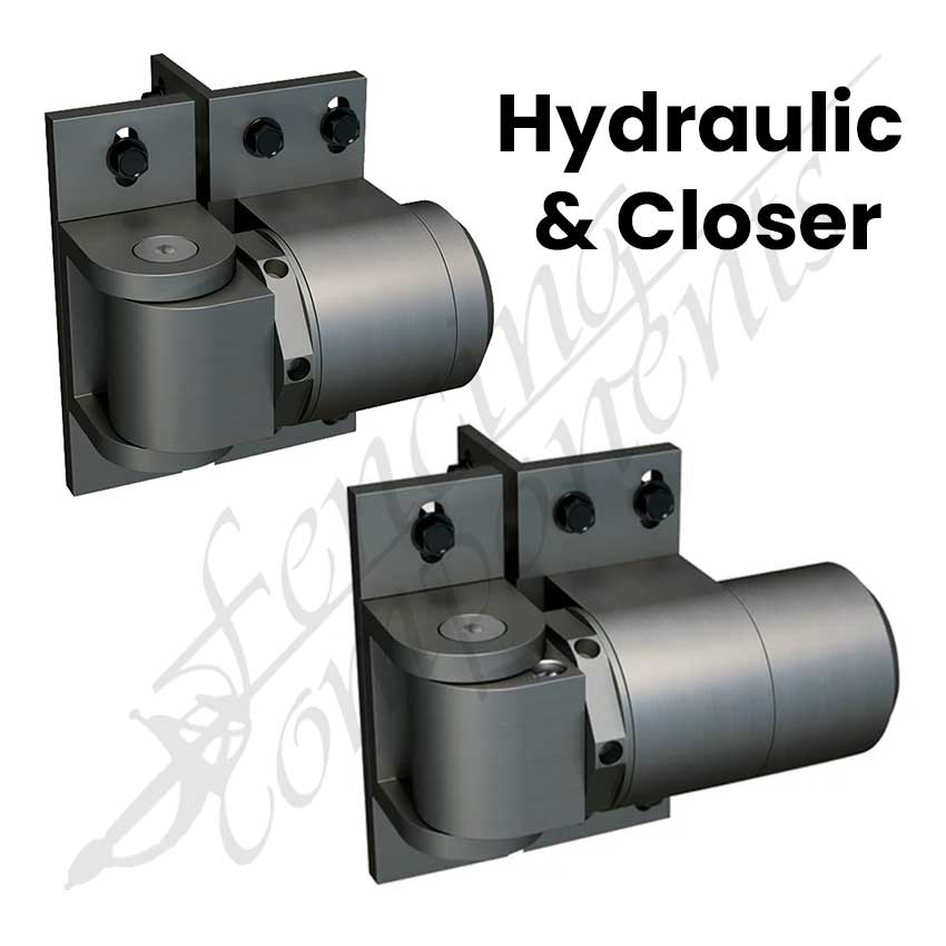 D&D SureClose® ReadyFit - Hydraulic Hinge & Closer Set (180° Hold-Open Feature)