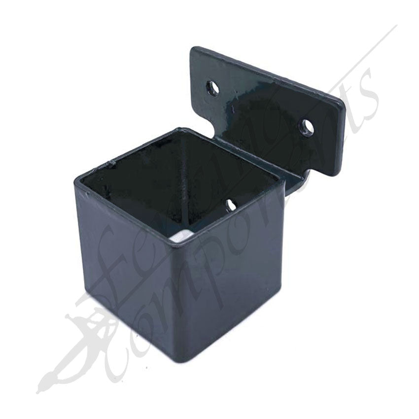 Wrap-around 40x40mm rail to 65x65mm post security bracket in Monument