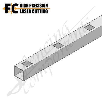 40x40mm Aluminium Punched Rail - 25SQ