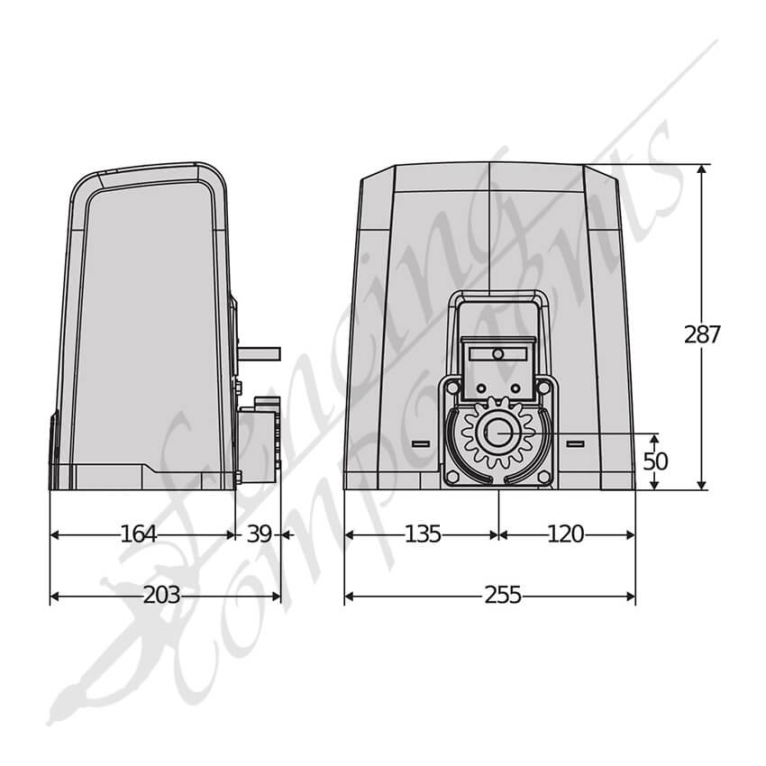 BFT Deimos BT A400 Sliding Gate Motor KIT (400KG Load)