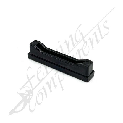 50x10mm Aluminium Rectangle Slat Cap - Satin Black