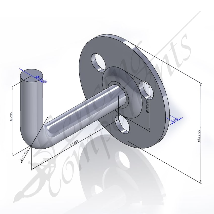 Handrail Bracket Steel (2 part)*4501*