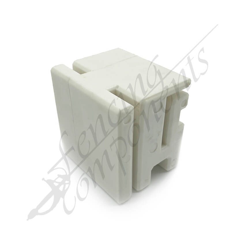 60x75mm Sliding Block - White (moulded)