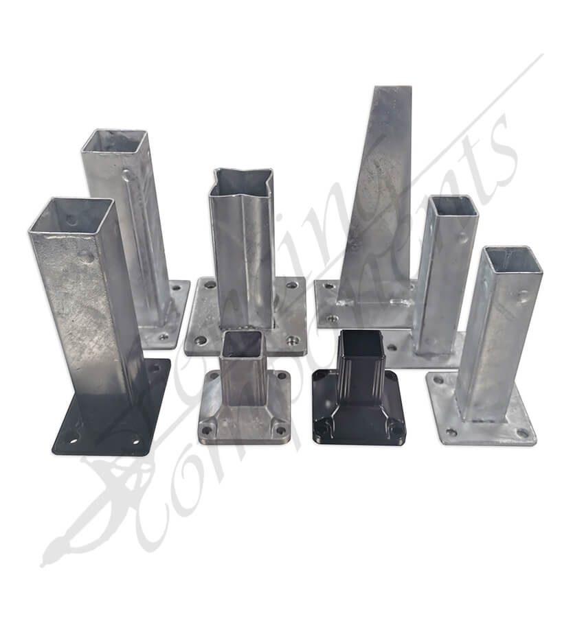 Internal Post Bracket Base 50x50mm Aluminium