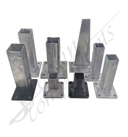 Internal Post Bracket Base 65x65mm HDG