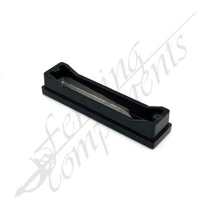 65x16mm Aluminium Rectangle Slat Cap - Satin Black