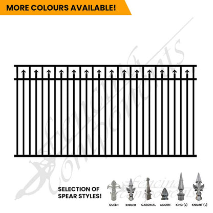 Aluminium Deco Heritage Federation Spear Fence Panel