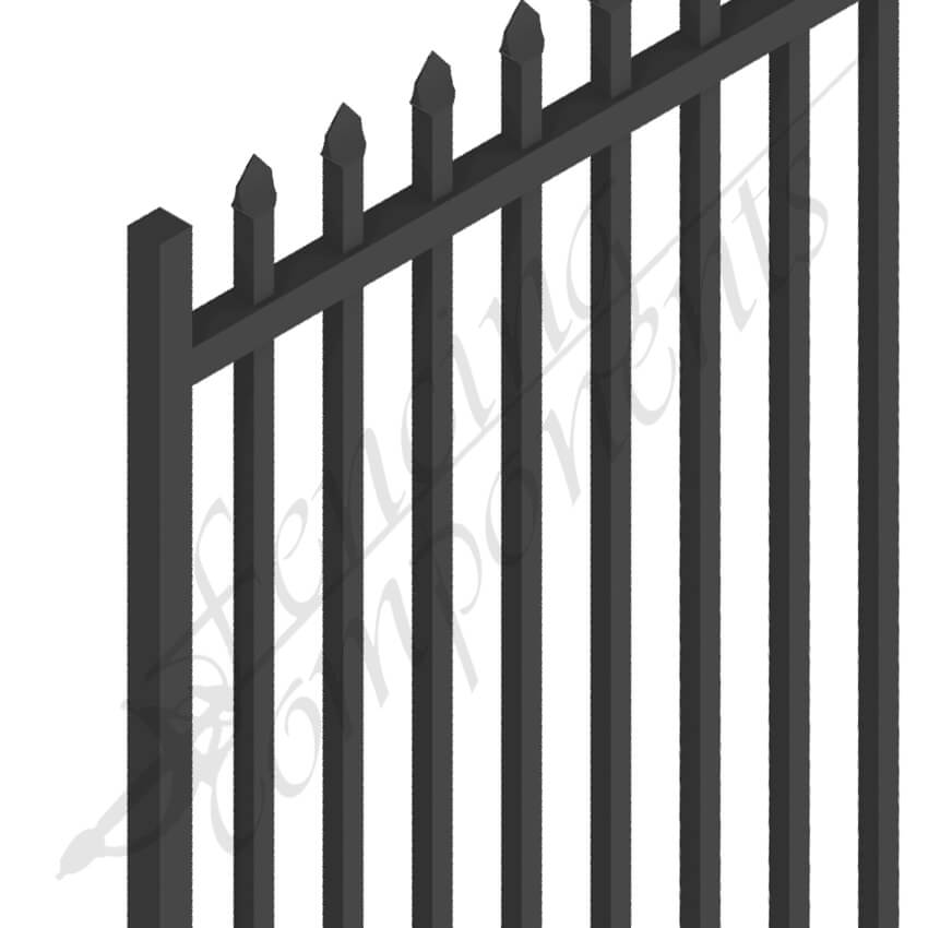 Steel Security Crimp Top Gate - Satin Black