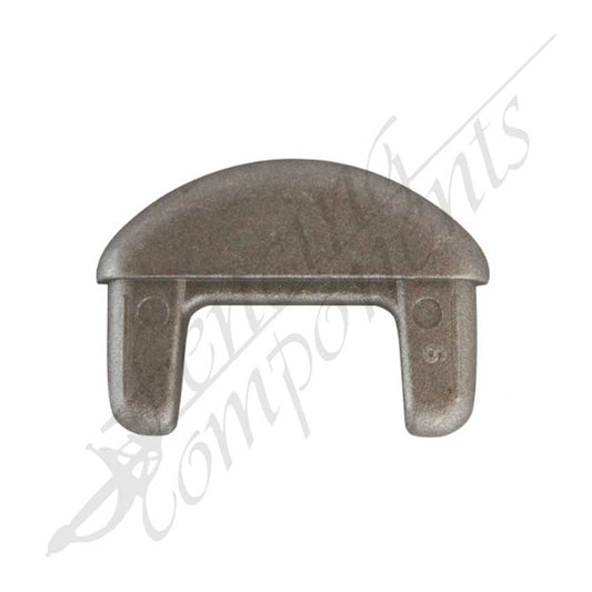 Decorative Cap Slat Picket Spear - 75x16x1.0mm Dome Round (Half Moon)