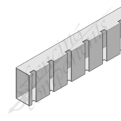 Aluminium Punched - 65x16mm Slotted Blade (50mm Gap)