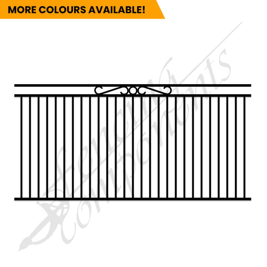 Aluminium Deco Ring & Scroll Fence Panel