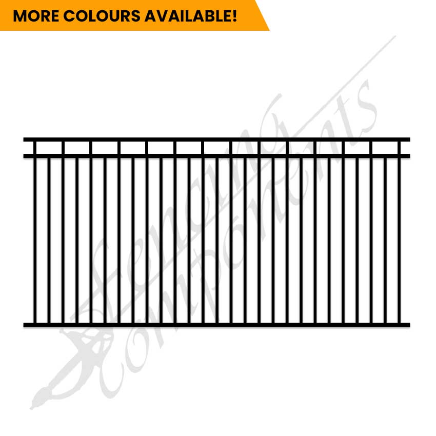 Aluminium Deco Open Rail Fence Panel