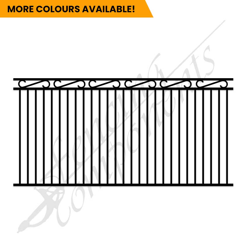 Aluminium Deco Continuous Scroll Fence Panel