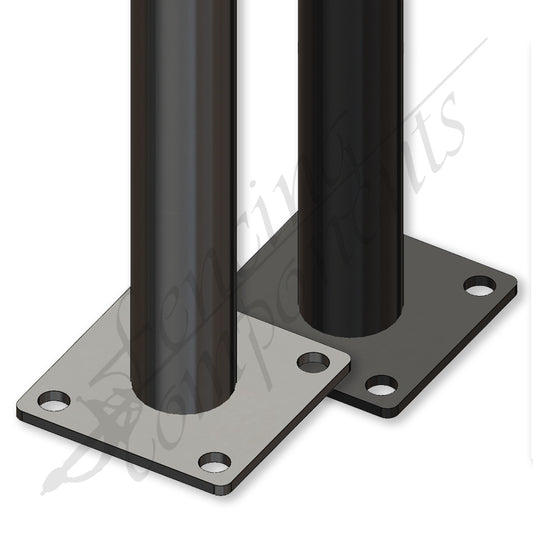 Base Plated Steel CHS Round Tube Pipe 32NB/42.4mm - 2500mmL (3.2mm MED)