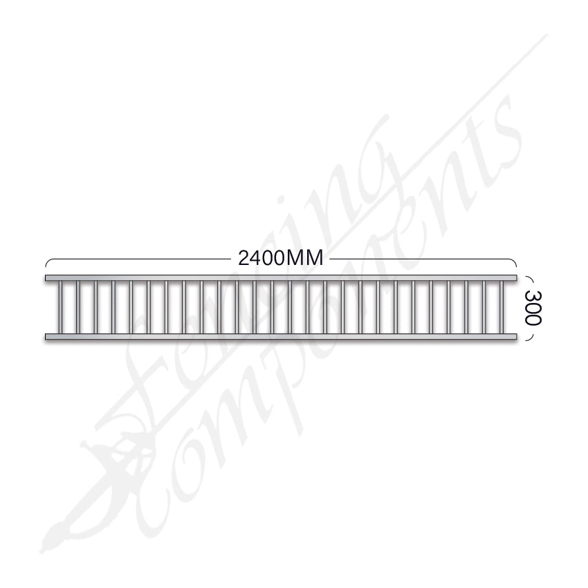 Aluminium Flat Top Floodway Panels 300H (No Colour)