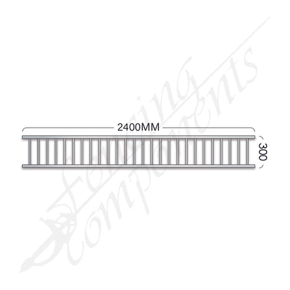 Aluminium Flat Top Floodway Panels 300H (No Colour)