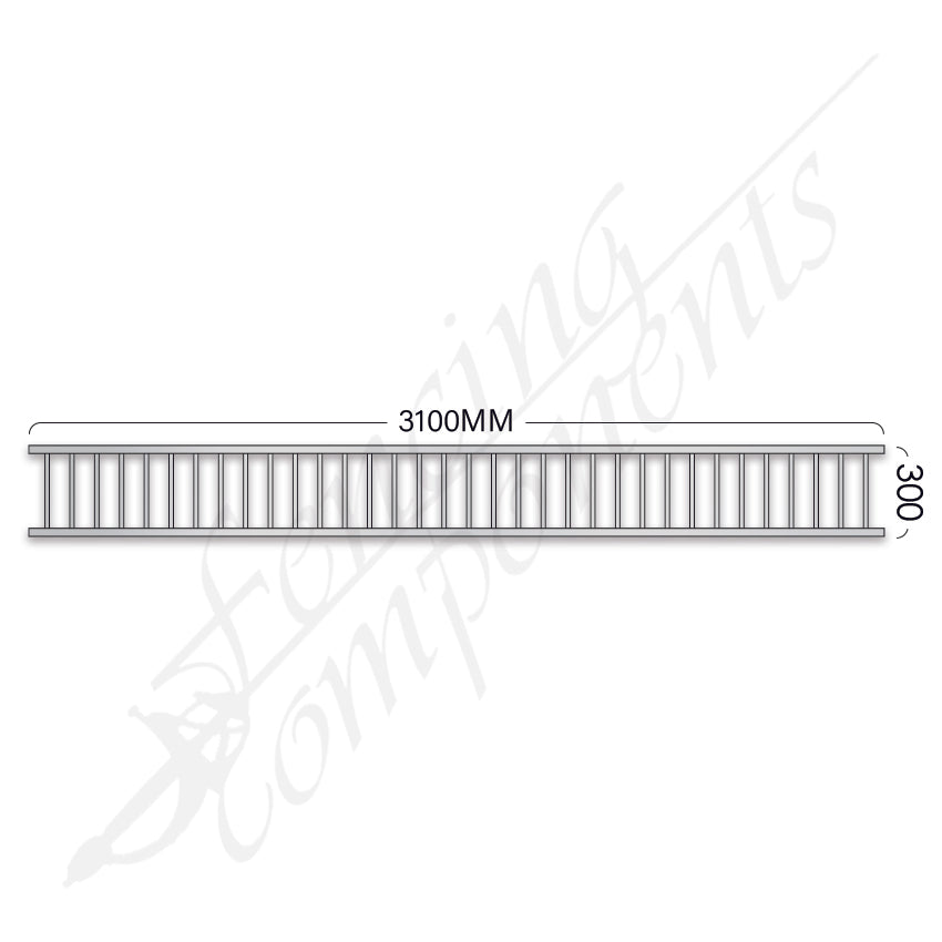 Aluminium Flat Top Floodway Panels 300H (No Colour)