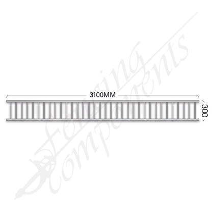 Aluminium Flat Top Floodway Panels 300H (No Colour)